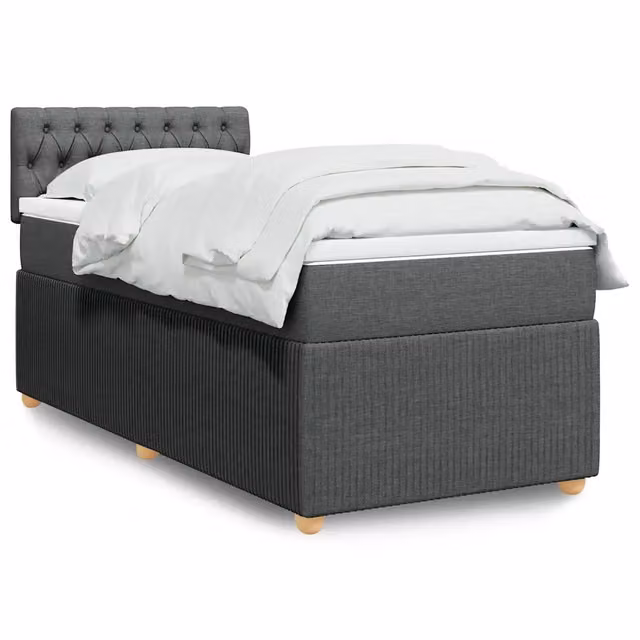 Letto Ibrido con Giroletto a Molle e Materasso vidaXL, Grigio e Bianco, L/P/H: 90 x 190 x 100,5 cm – 1