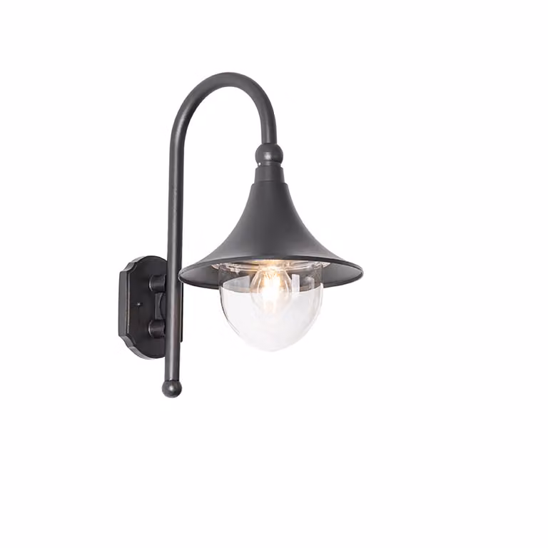 Applique classica da esterno nera IP44 Daphne