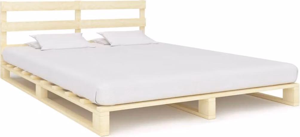The Living Store Letto in pallet in legno massiccio di pino 200×200 cm