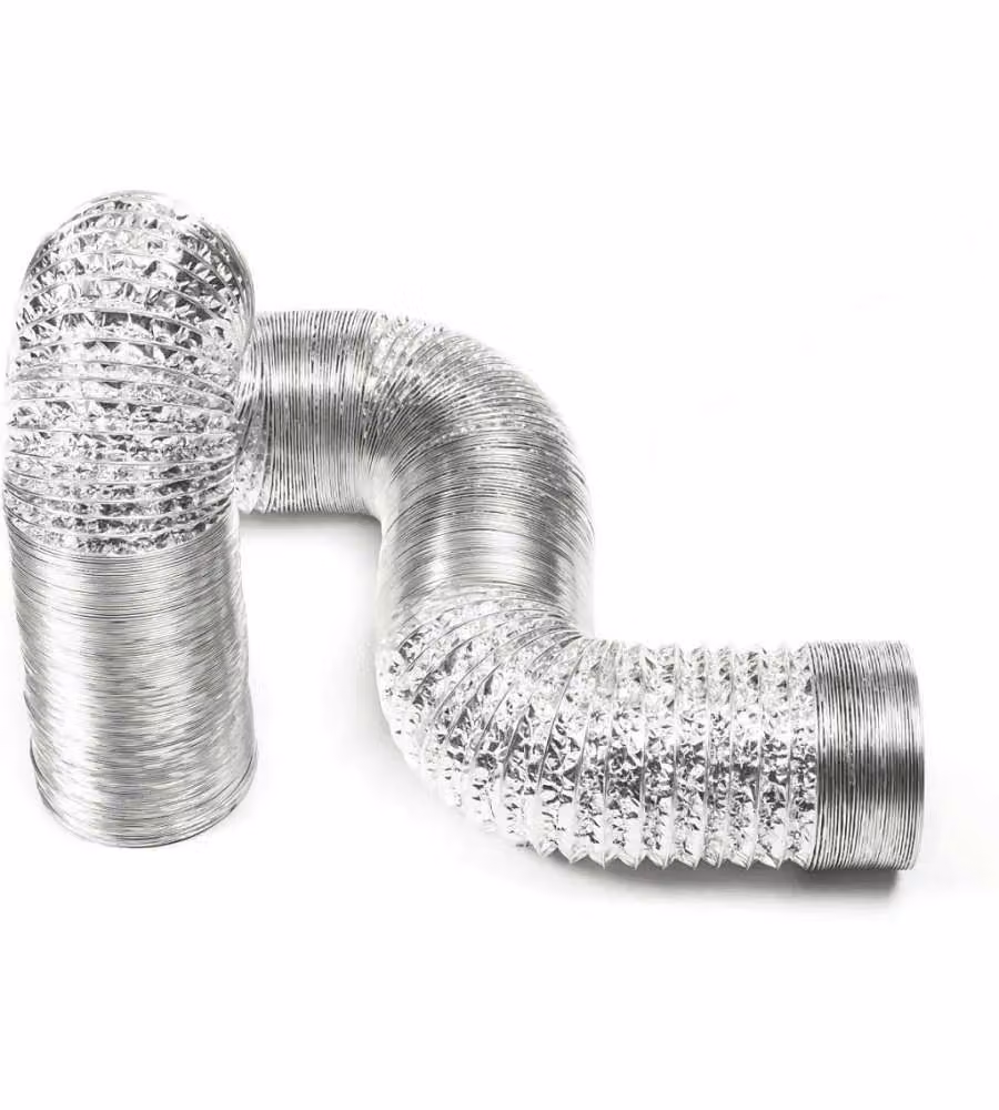Tubo estensibile flessibile alluminio 100 mm lunghezza 0,5-3 m