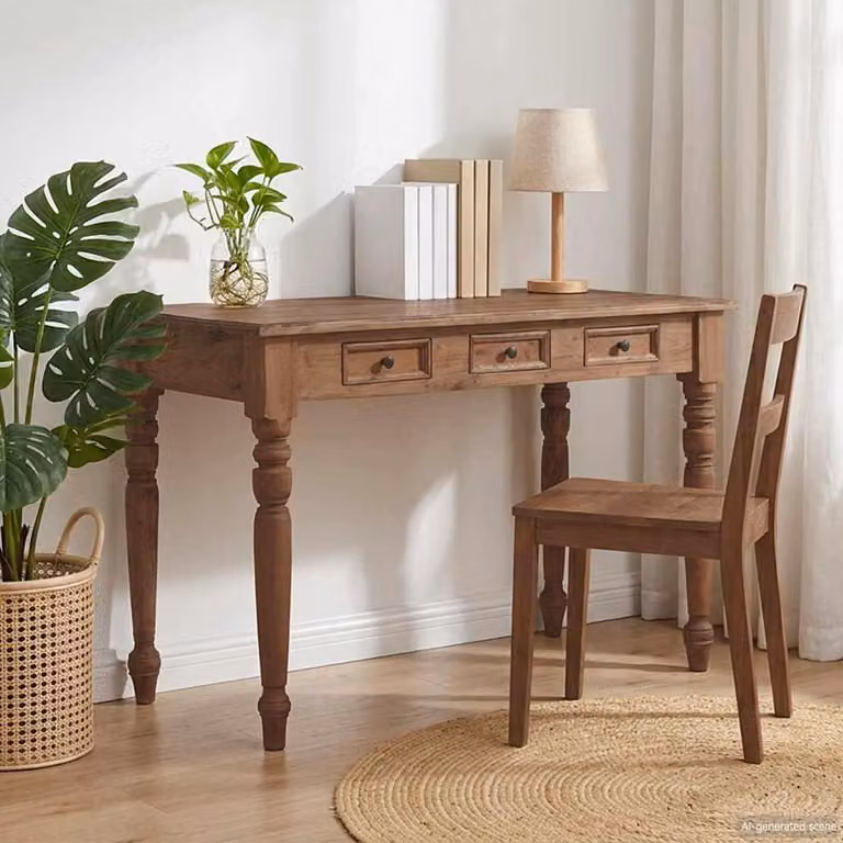Maison Exclusive - Scrivania con cassetti, 117x57x75 cm, legno massello di recupero