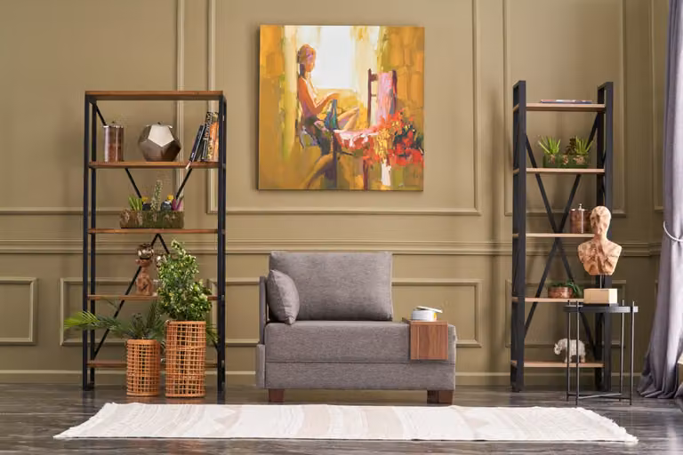 Hanah Home, Fly- BLC2660, marrone, divano letto, struttura: Legno massiccio e disco di particelle rivestito in melamina