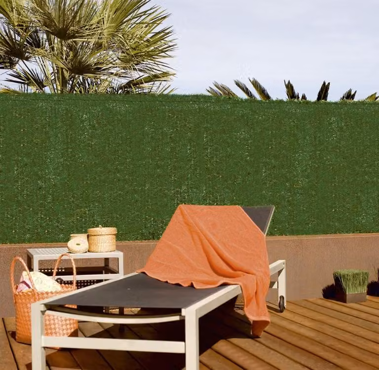 Siepe artificiale 85% oscurante - verde PVC 1 x 3 m GREENSET