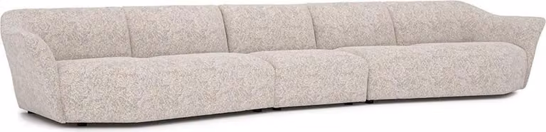 Fünfsitzer Sofa Couch 440cm Wohnzimmer Weiß Einrichtung Textil Polstermöbel
