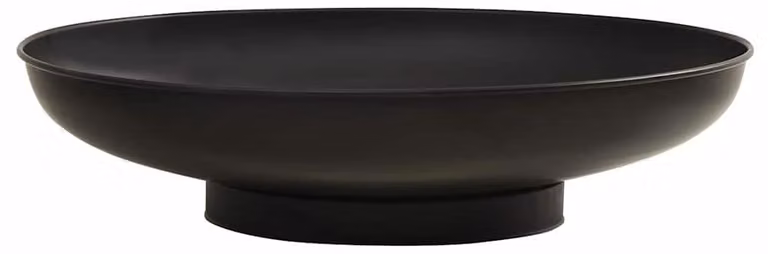 Focolare da esterno da 80 cm, nero, in acciaio – Ampia area fuoco per terrazza e giardino – Design moderno con rivestimento a polvere
