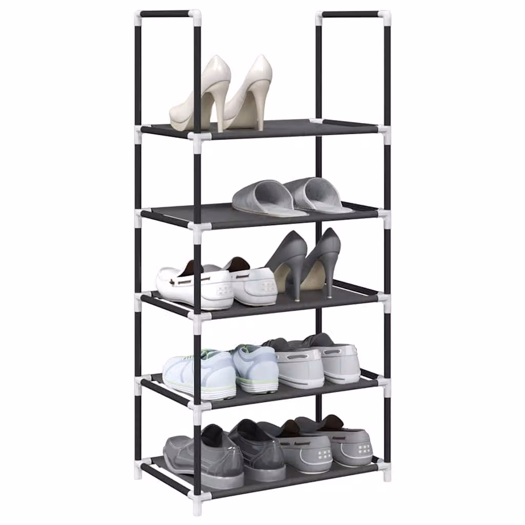 vidaXL Scarpiera 5 Ripiani Nera 44x28x94 cm in Tessuto Non Tessuto