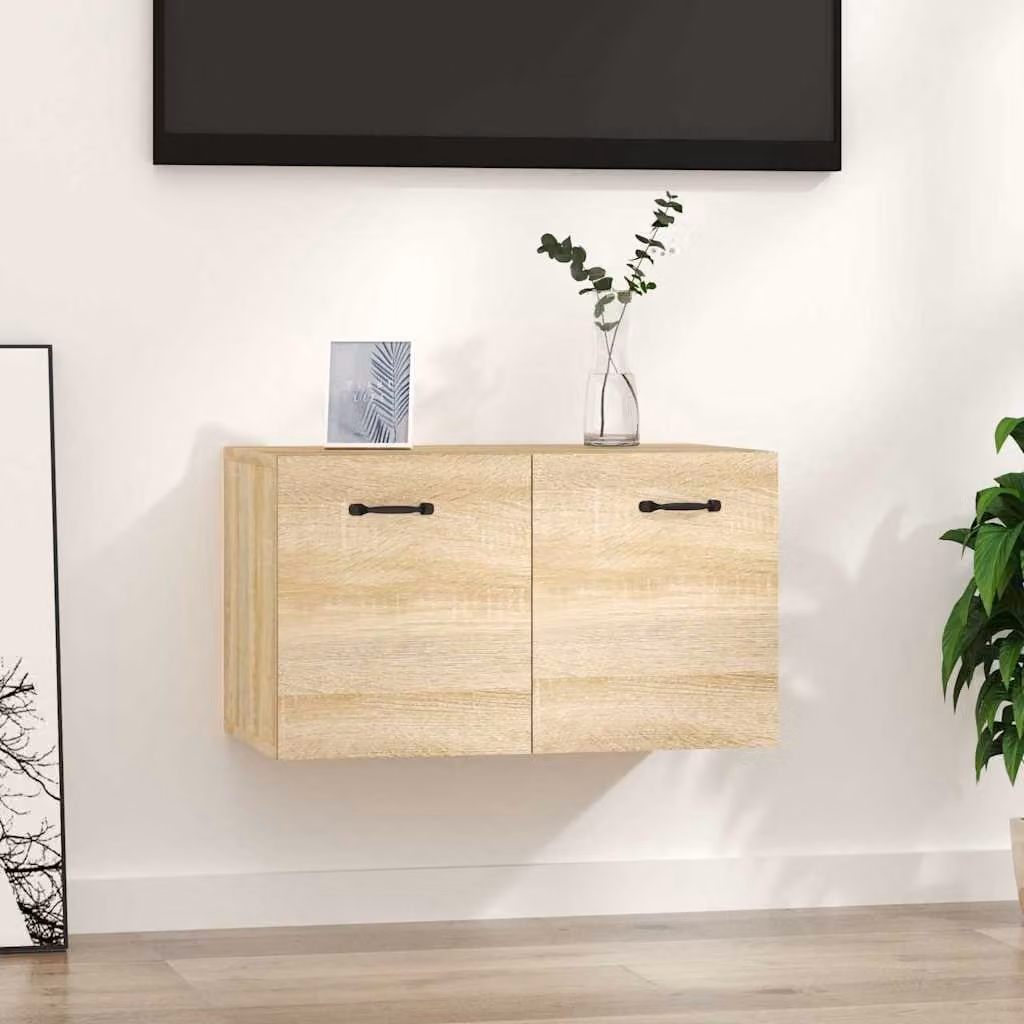 Mobile a parete vidaXL in legno Rovere Sonoma, L 60 cm x P 36,5 cm x H 35 cm