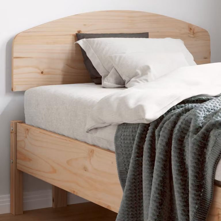 Testiera per letto vidaXL in legno massello di pino marrone, stile classico, H 81,0 cm x L 75 cm x P 3,5 cm