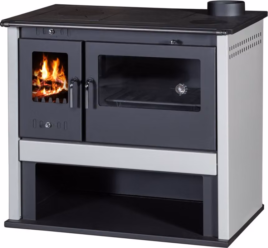 EEK A Stufa a legna con vano cottura e piano di cottura Stufa da officina Viki Lix -10,5 kW Stufa svedese Camino Stufa da cottage Stufa