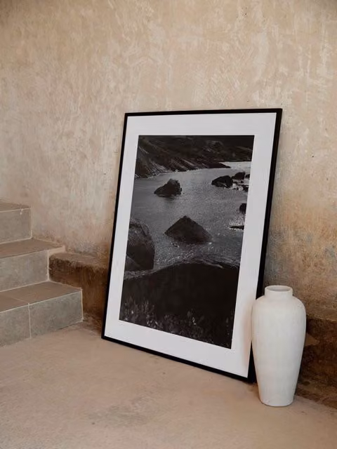 Quadro moderno abstract Rocks Kenay Home, bianco e nero, L: 100 cm x H: 80 cm – 1