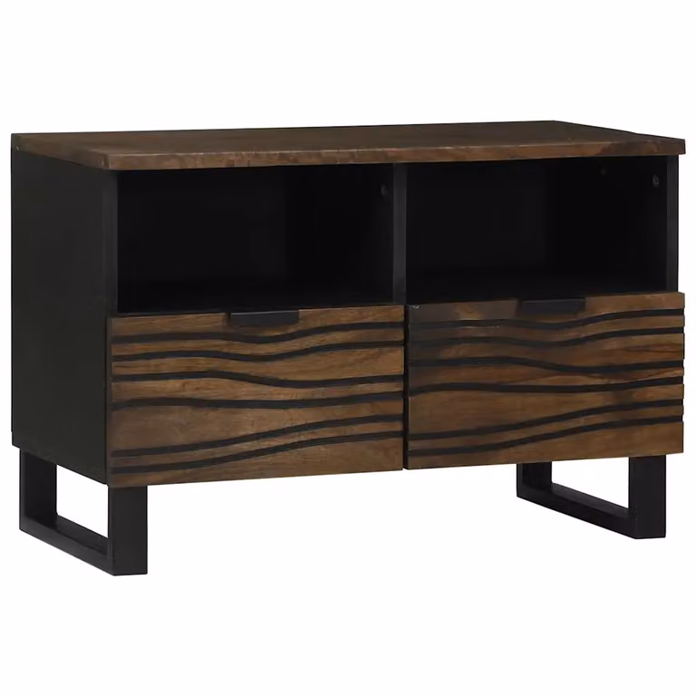Unità TV moderna vidaXL in legno color noce, L 70 cm x P 33 cm x H 46 cm