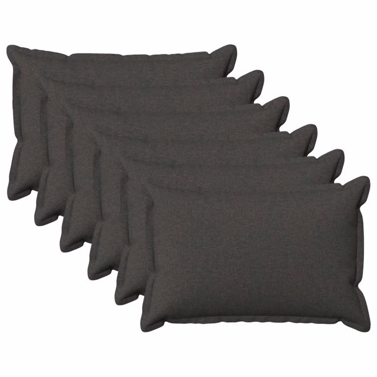 Set di 6 federe vidaXL HOUTEN grigio, L/P: 50 x 70 cm