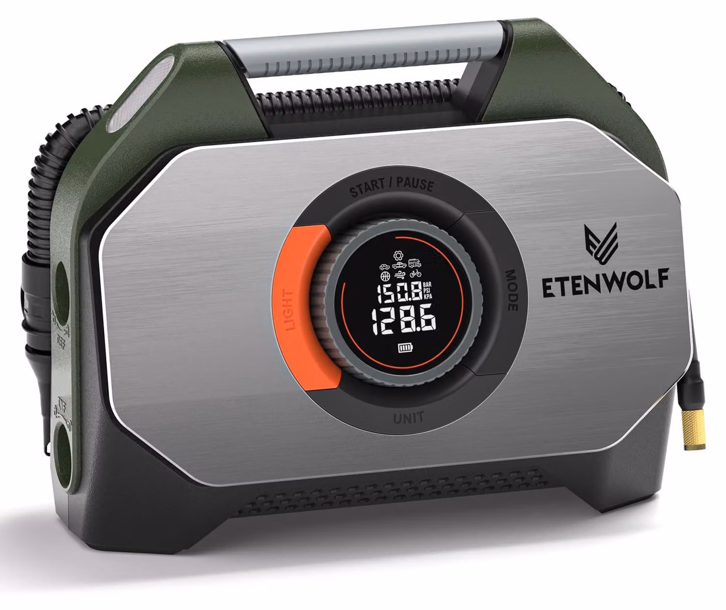 Compressore d'aria portatile wireless - Pressione massima di esercizio: 11,03 bar - Alimentazione: 12 Volt - Batteria: 38400 mAh