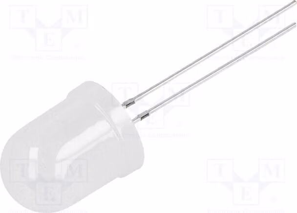 2 LED, diametro 10 mm, 20 mA, luce bianca fredda, 3-5 V, 1120-1560 mcd. Lente: diffusore OSW5YSA132A, speciale