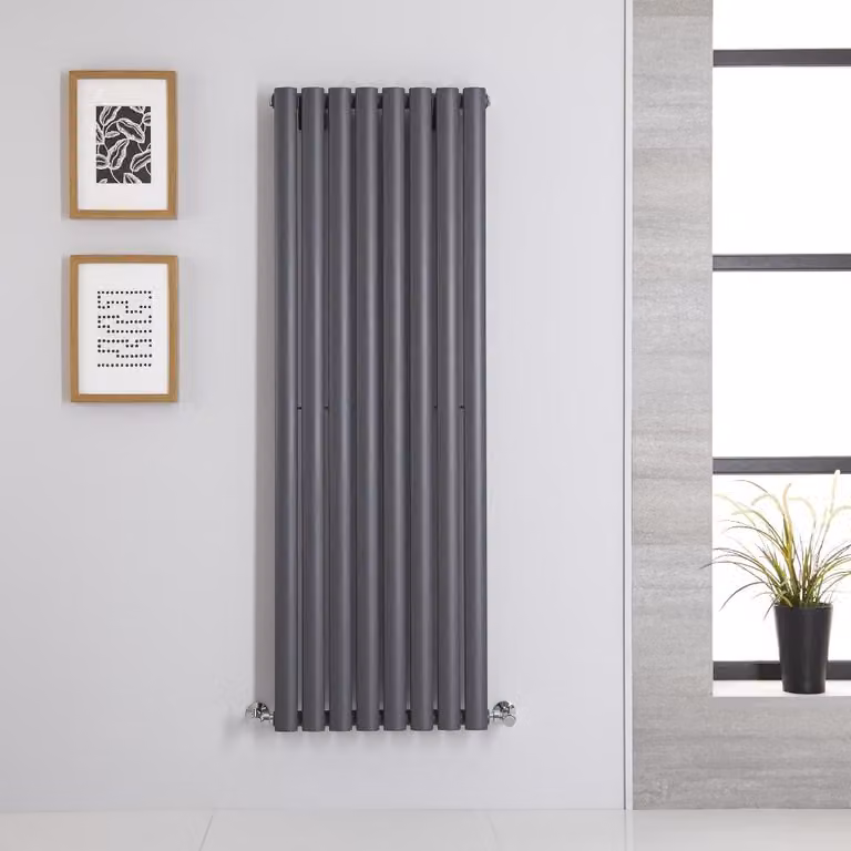 Radiatore Verticale di Design Antracite - 1400 x 472mm - 720W - Revive