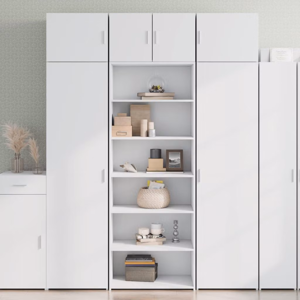 vidaXL Credenza Bianca Moderna in Legno MDF da Appendere L: 70 cm, P: 41 cm, H: 185 cm