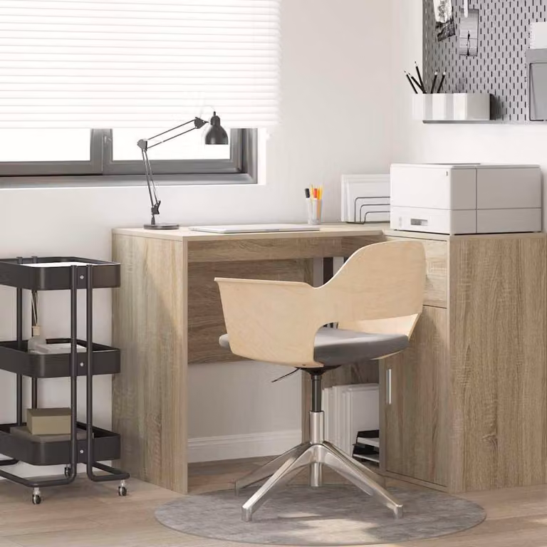 Maison Exclusive - Scrivania in legno impiallacciato effetto Sonoma, dimensioni 102 x 50 x 75 cm