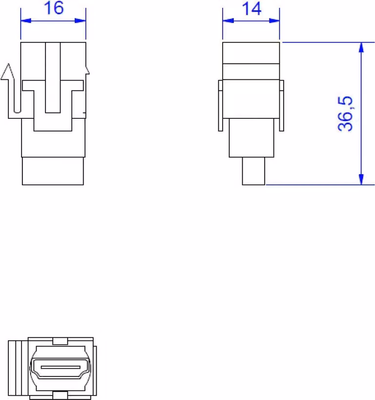 Bachmann Steckdosenleiste HDMI 2.0 Keystone 918.0411 (918.0411)