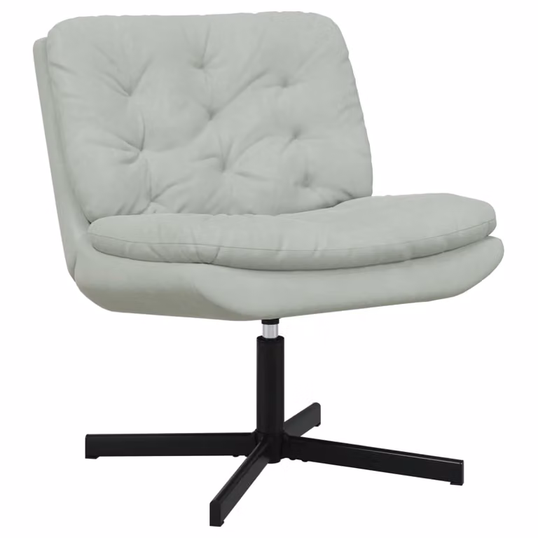 Poltrona Relax Girevole vidaXL in Velluto Grigio con Base in Metallo L: 63 cm, P: 75 cm, H: 76 cm