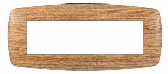 Ettroit lacca compatibile Bticino Livinglight 7 moduli plastica slim colore legno scuro - LN87705