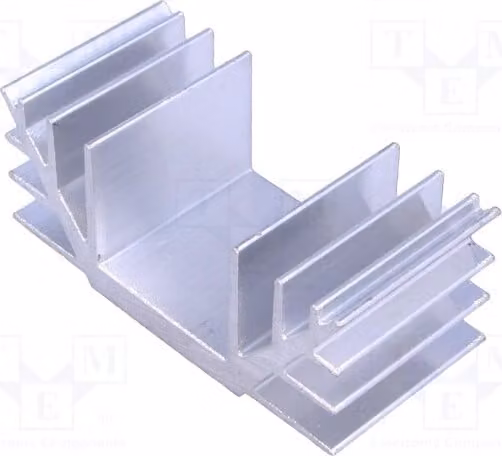 1 radiatore: stampato, forma a U, altezza: 30 mm, larghezza: 74 mm, lunghezza: 35 mm, in alluminio