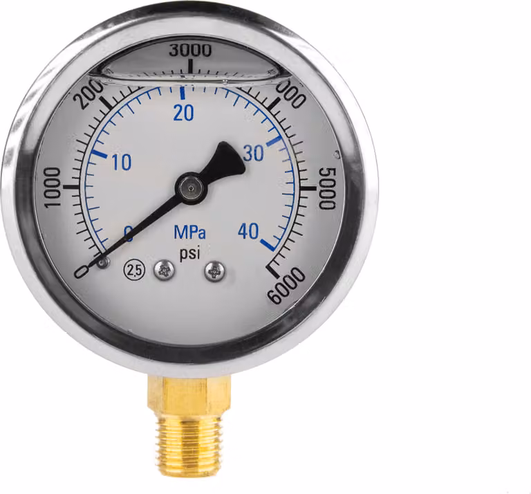 Manometro per spruzzatori di vernice Connessione da sotto 400 bar 1/4" 40 MPa