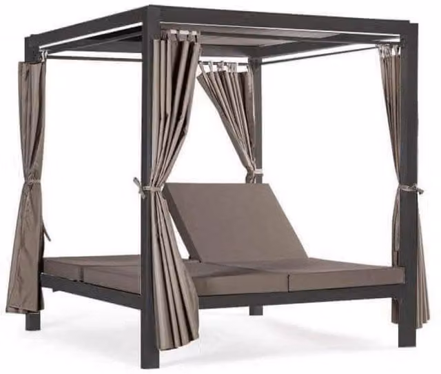 Gazebo Letto Timbuktu in Alluminio Antracite L: 212 cm, P: 149 cm, H: 195 cm – 1