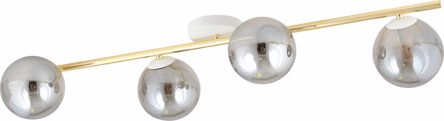 Lampada da soffitto Emibig 4xE14 10W SPLENDI con 4 paralumi color grafite 1247/4