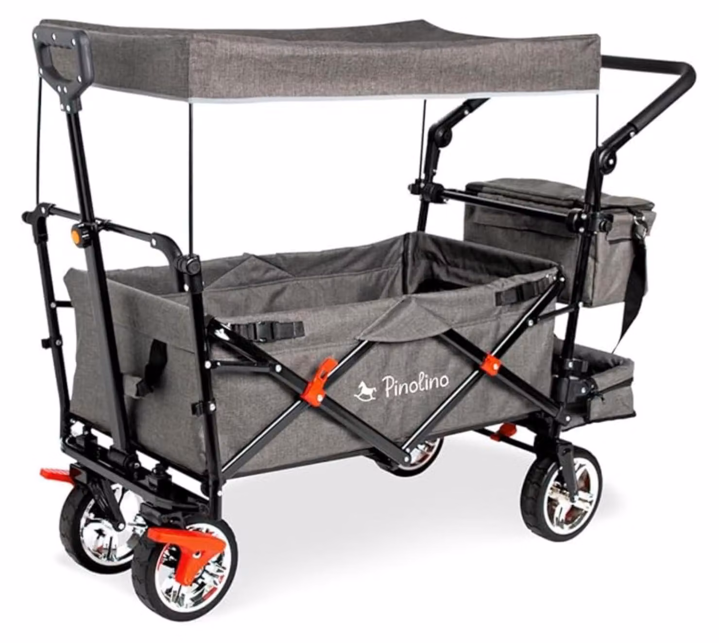Carrello pieghevole "AddPlus" con freno, colore grigio melange