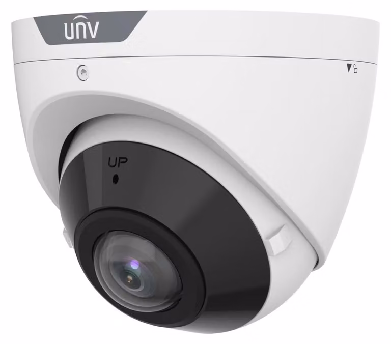 UNIVIEW 2880x1620 (5Mpix), fino a 30 fps, H.265, 1,68 mm (180°), PoE, microfono integrato, IR 20m, WDR 120dB, Smart and