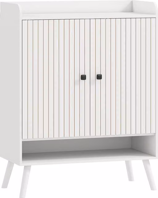 Scarpiera da ingresso HOMCOM con ripiani regolabili e scomparto aperto per 15 paia di scarpe, colore bianco, L/P/H: 75 x 35 x 97 cm