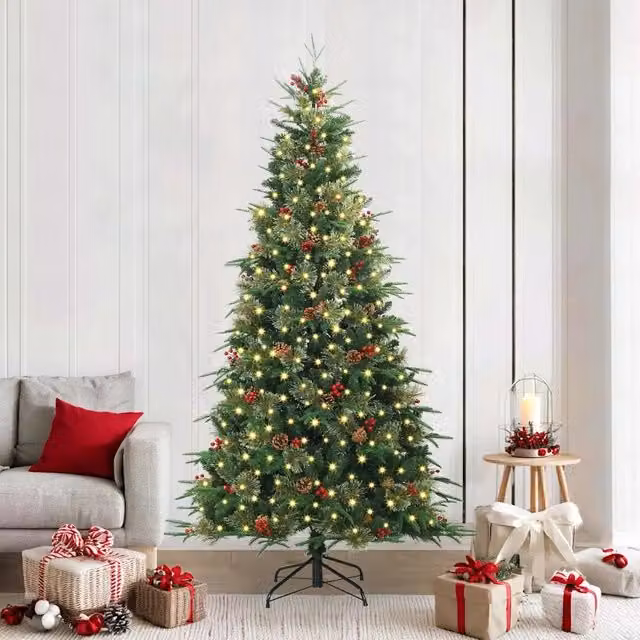 Albero di Natale Artificiale con Rami Pieghevoli Verde 240 cm 3397441