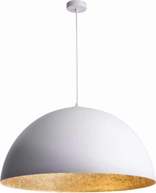 Lampada a sospensione Sfera bianco-oro Ø70 E27 Sigma