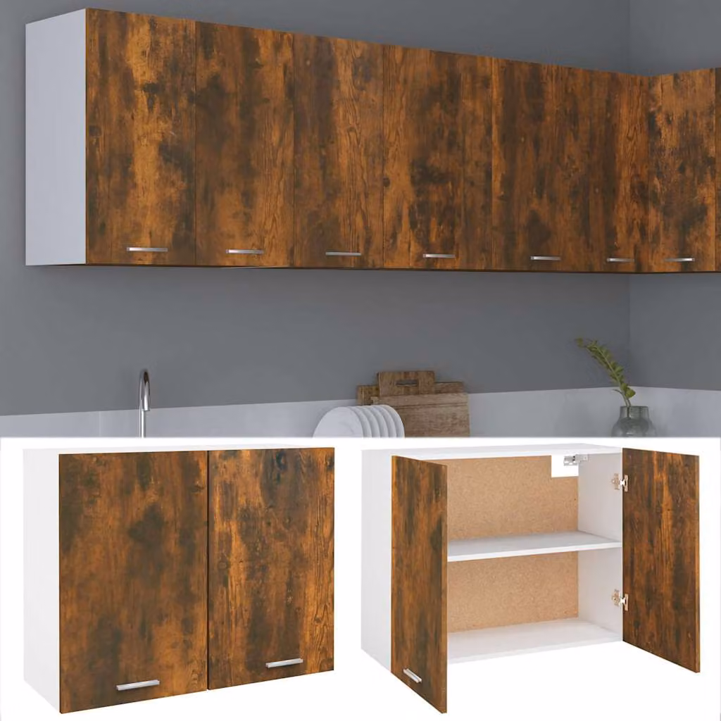 vidaXL Mobile Pensile “Lyon” Rovere Fumo 80x31x60 cm