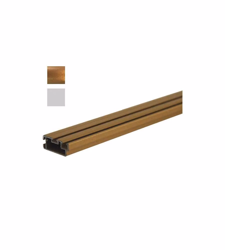 Profilo per Zanzariera in Alluminio Bronzato 250 cm - Sezione 25x10 mm