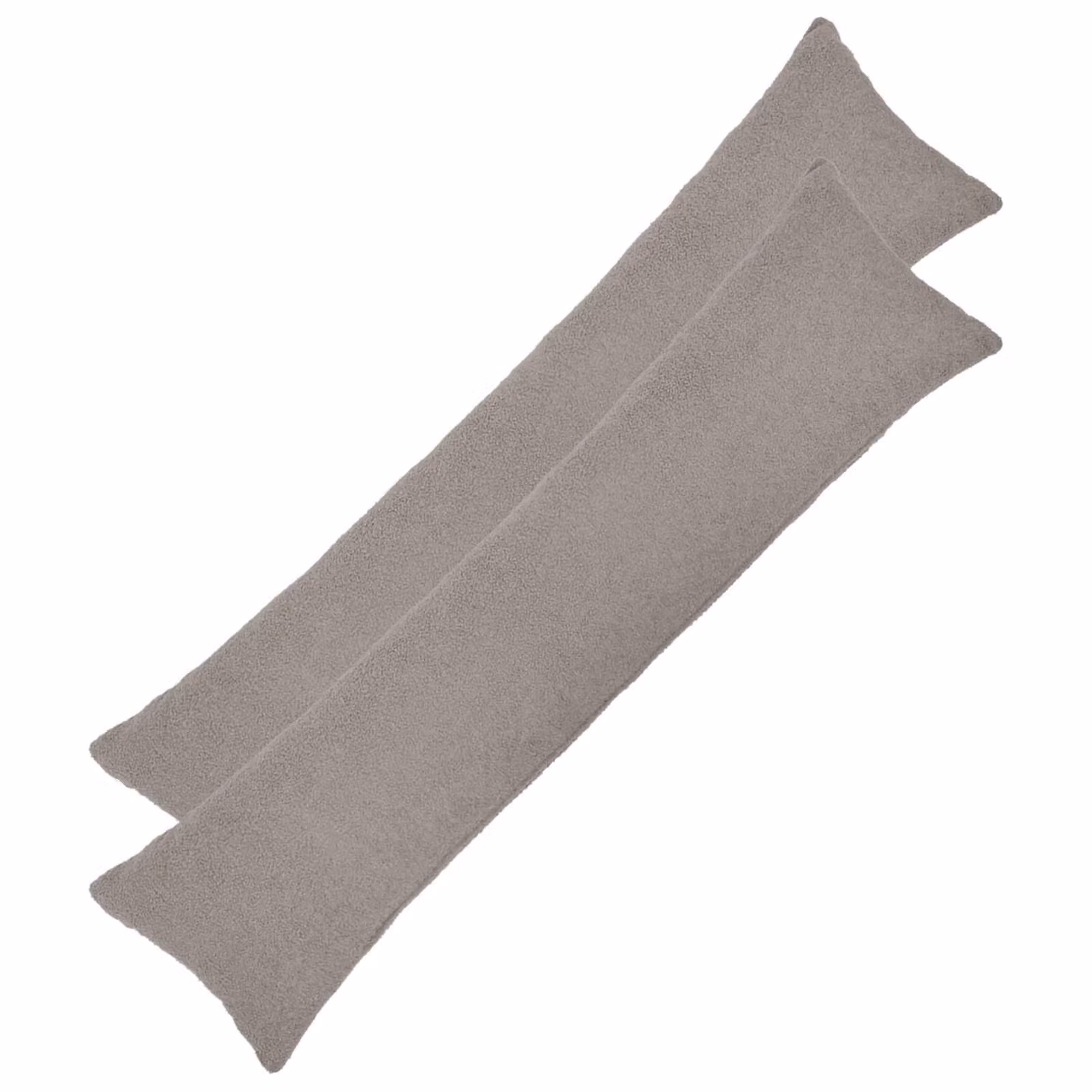 Set di 2 federe vidaXL HEERLEN in tessuto bouclé grigio chiaro, L 145 cm x P 40 cm