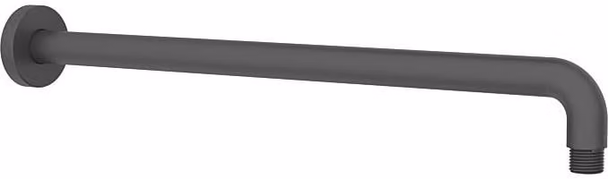 AquaCraft 100 braccio doccia 300 mm nero opaco | braccio doccia per montaggio a parete | accessori doccia in metallo | attacco da 1/2 pollice per soffione doccia | prolunga doccia moderna | braccio doccia a parete nero opaco