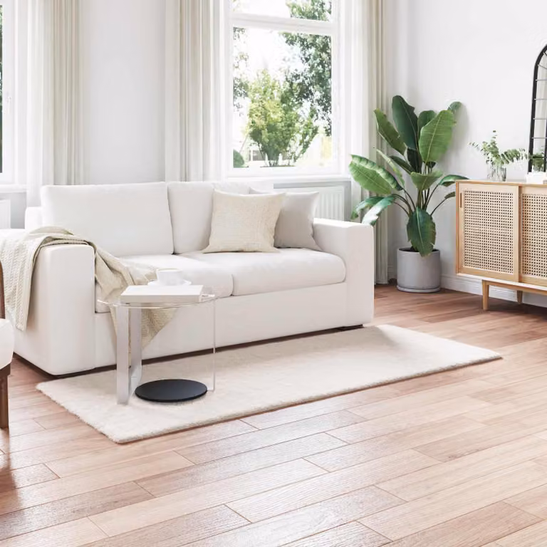 vidaXL Tappeto antiscivolo in ecopelliccia sintetica OLITE, colore beige, 200 x 80 cm