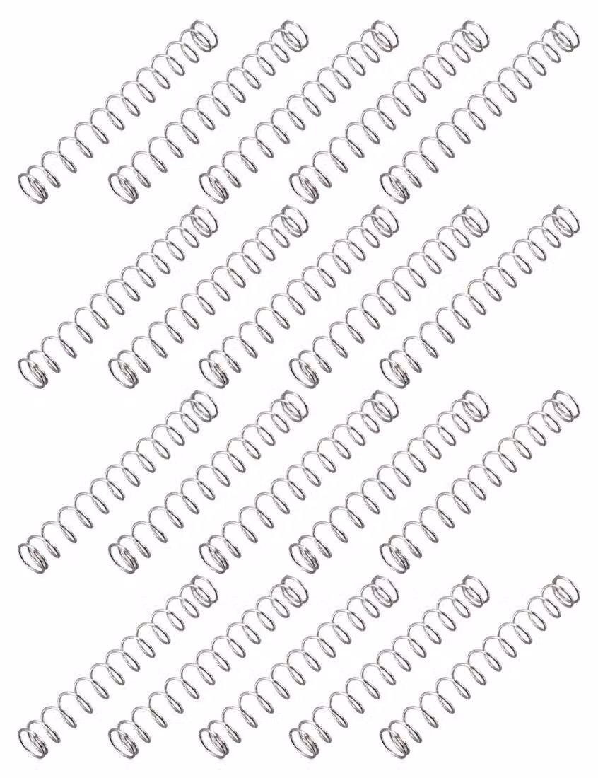 Molle a compression, dimensioni 0,2" x 0,02" x 1,6", confezione da 20 pezzi, acciaio