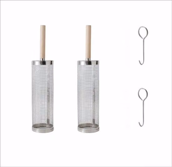 Forchette da barbecue doppie con manici rimovibili, acciaio inossidabile 304, con molle in acciaio, estensibili, accessori per la griglia per insalata, adatte a fornelli da campeggio e barbecue, 45 x 9,5 cm