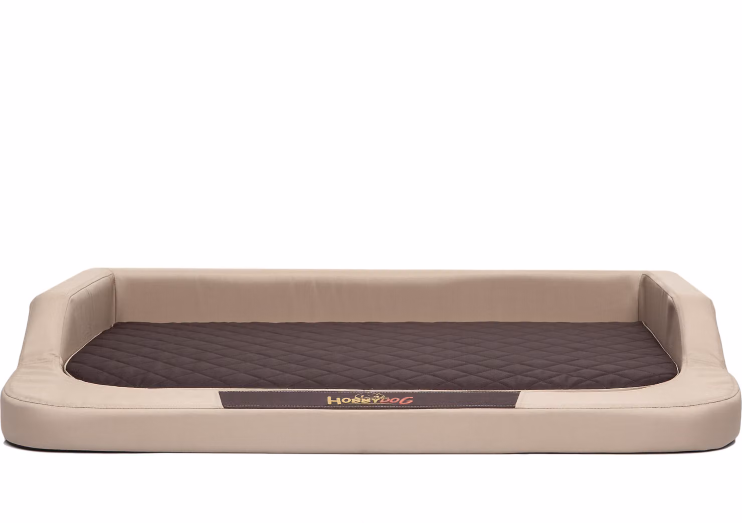 Cuscino per cani Cesto per cani Divano per cani Ortopedico per cani da compagnia Lavabile - Medico Standard - 120 x 80 x 19 cm [taglia: XXL] - Beige con marrone