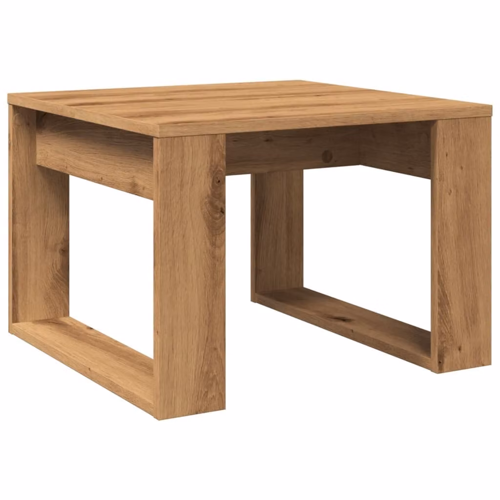 Tavolino da Salotto Rovere Artigianale 50x50x35cm in Truciolato