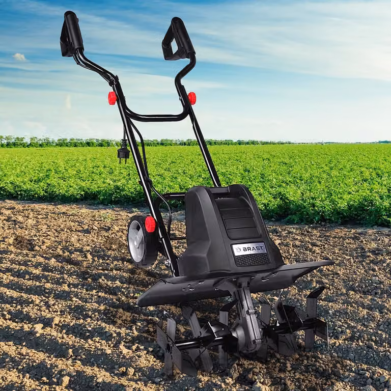 Motozappa BRAST elettrica | 1800 Watt | 45 cm di larghezza di lavoro | piastra di protezione frizione antibloccaggio e interruttore di sicurezza