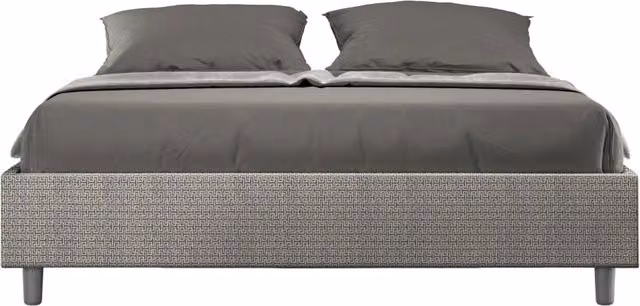Letto Matrimoniale Sommier 160x210 cm Senza Rete Azelia Labirinto 02 Grigio