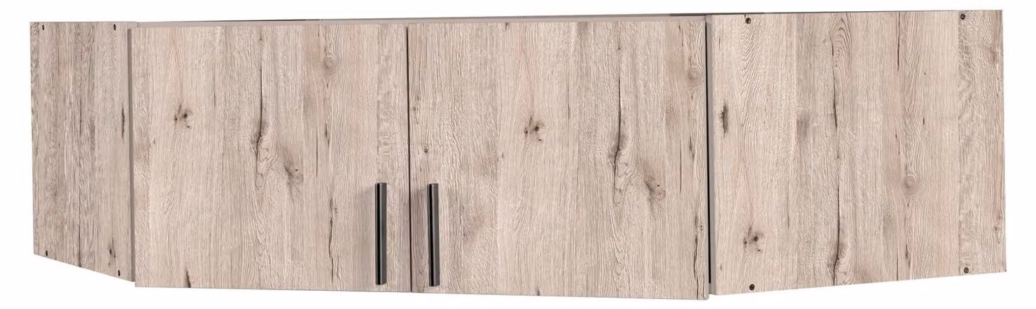 raumhirsch, elemento superiore per mobile contenitore, legno di quercia Wellington, finitura grafite, dimensioni 117/40/117