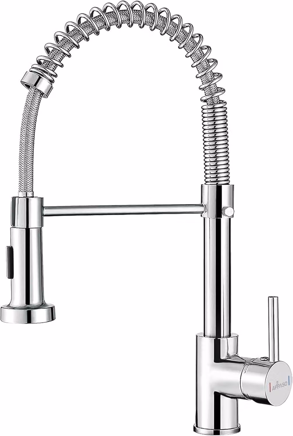 Rubinetto da cucina con doccetta, 2 getti, girevole a 360°, cromato