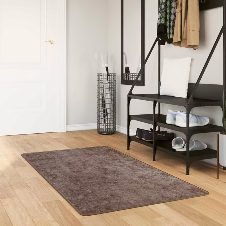 Tappeto Runner MARSA vidaXL Grigio, Design Astratto Moderno, Lavabile e Antiscivolo, L 80 x P 150 cm, in Poliestere