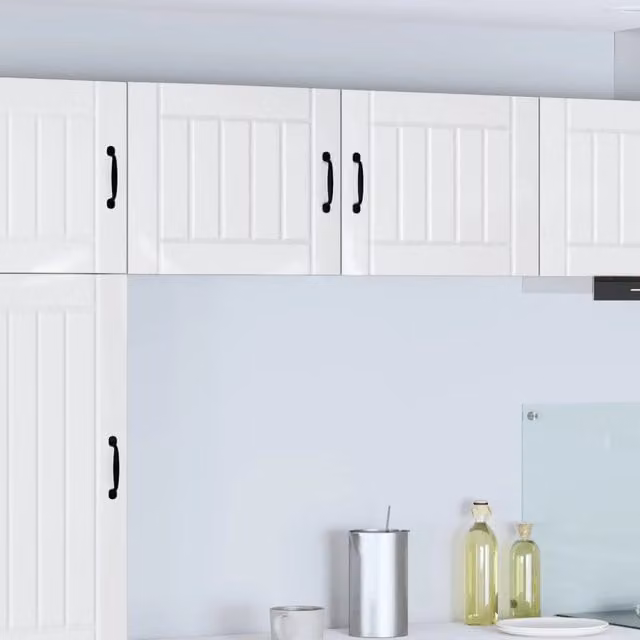Set di 2 pensili da cucina vidaXL bianchi lucidi con ante scorrevoli L/P/H: 50 x 31 x 40 cm