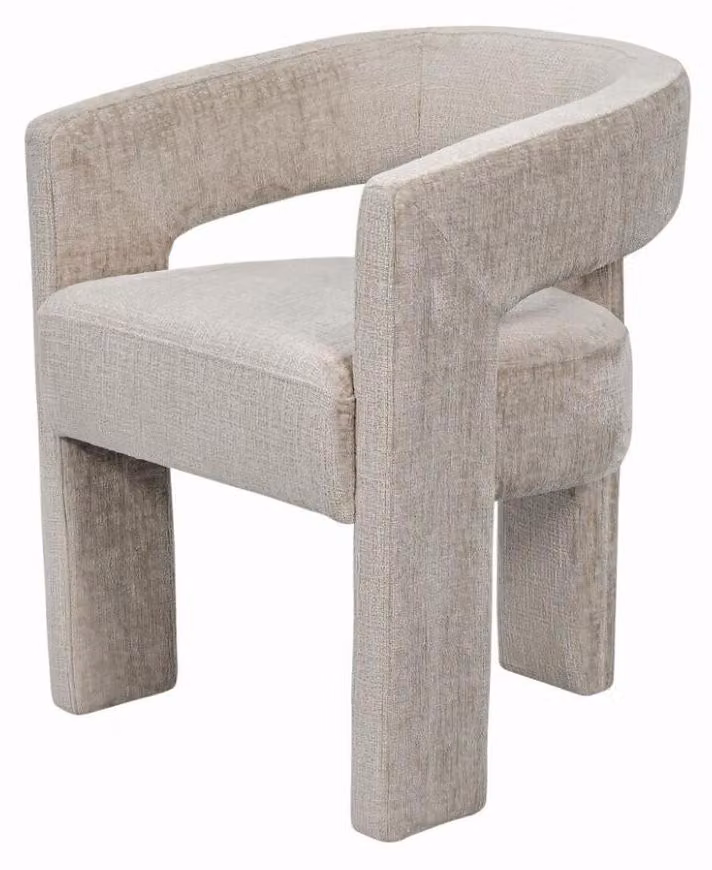 Sedia da pranzo FURNLUX Leith, colore beige, altezza 62 cm / Colore principale: beige / Dimensioni: 62 x 75 x 58 cm