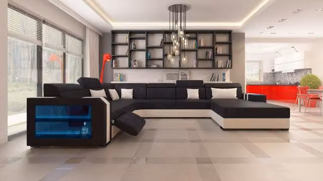 Divano angolare, divano componibile, divano ad angolo, imbottitura, set componibile, divani di design